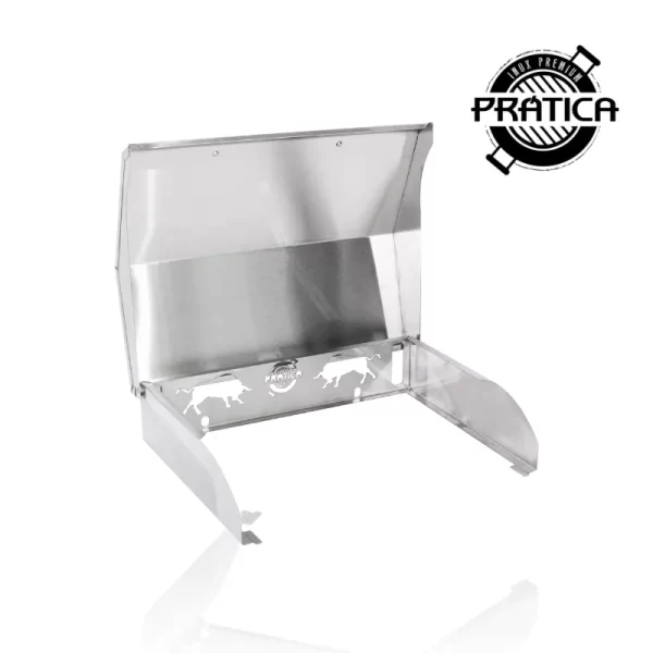Tampa Abafadora Inox Premium para Churrasqueira de Embutir a Gás Prática Diamante