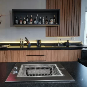 Churrasqueira a Gás de Embutir para Varanda Gourmet | INOX Resistente à Maresia sem fumaça - Diamante