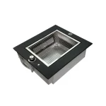Churrasqueira a gás Compacta de Embutir para Apartamento com Moldura Preta | Com Inox Resistente à Maresia BLACK SMART