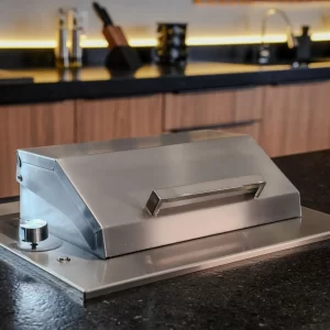 Tampa Abafadora Inox 304 para Churrasqueira de Embutir a Gás Prática Smart